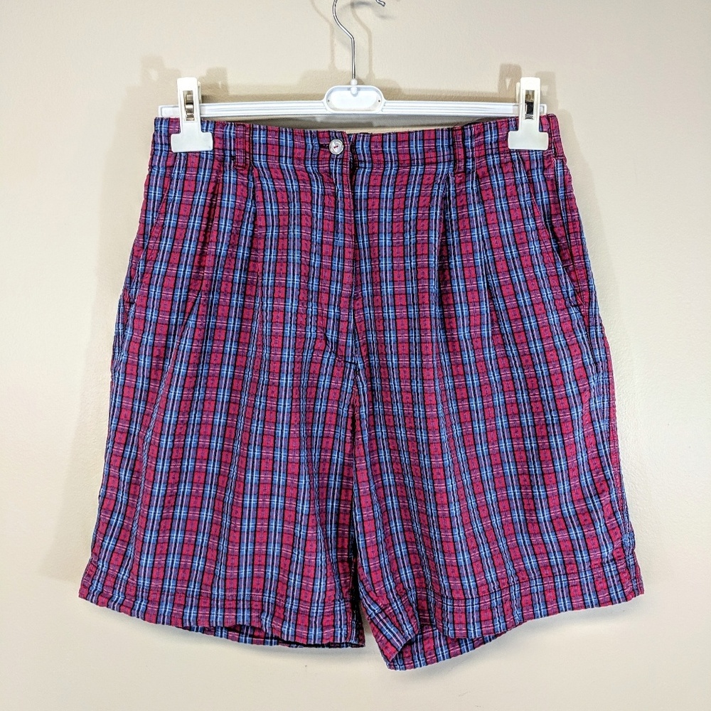 Woolrich High Waist Plaid Shorts